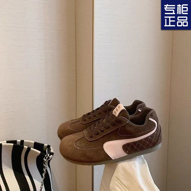 小众厚底德训鞋女百搭2025年春季新款运动休闲鞋防滑跑步阿甘鞋子