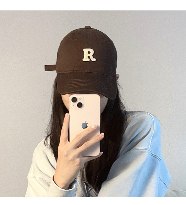 Women's Duck Tongue Cap Spring Autumn Baseball Cap Stiff Top Large Head Circumference Wide Brim Deep Crown R Face-Slimming 2023 Summer New Style