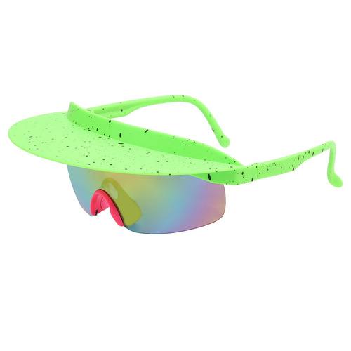 Foreign trade new large-frame cycling glasses for men and women, fashionable and colorful hats, sunglasses, personalized brim sunglasses wholesale