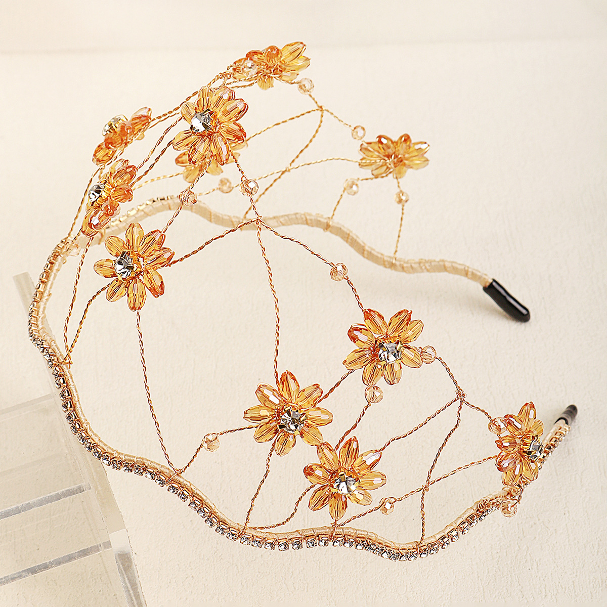 Women's Elegant Flower Artificial Crystal Rhinestones Hair Band display picture 13