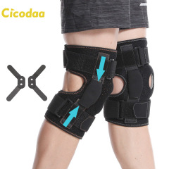 Rubber aluminum alloy knee support, steel plate support knee support for men, meniscus fixation hinge knee support, resistance device for knees