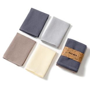 [Dropshipping Label] European and American Waffle Cotton Tea Towels, Plain Pineapple Pattern Kitchen Towels, Household Cleaning Cloths