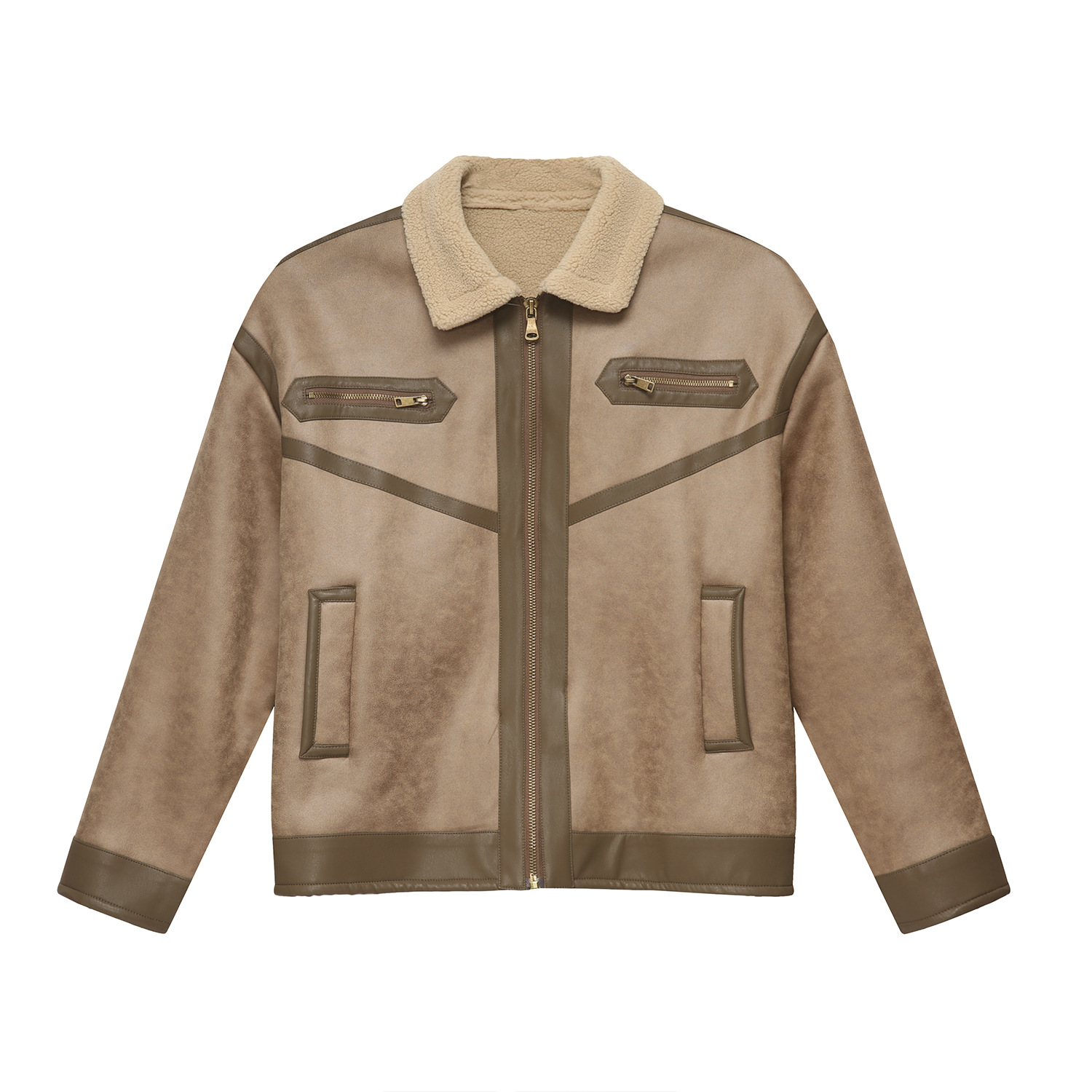 Mtlclothes ropa de Hombre | 2023 invierno nueva piel vintage piel de cordero integrada engrosada abrigo de cuero para hombres