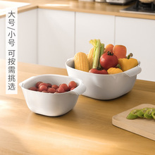 双层洗菜盆沥水篮塑料家用厨房淘米篮子水果蔬菜盘滤水日式批发