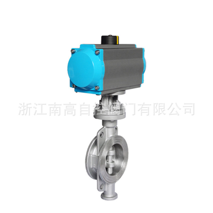 304/316不锈钢D673W-16P气动硬密封对夹蝶阀 10P压力气动