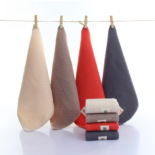 Small pure cotton baby towel for face, square, household, for girls, small square, soft and absorbent, does not shed, baby hand towel