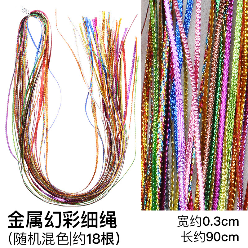 Cuerda Multicolor para Trenzas Tela Multicolor para Peinados y Rastas image 11
