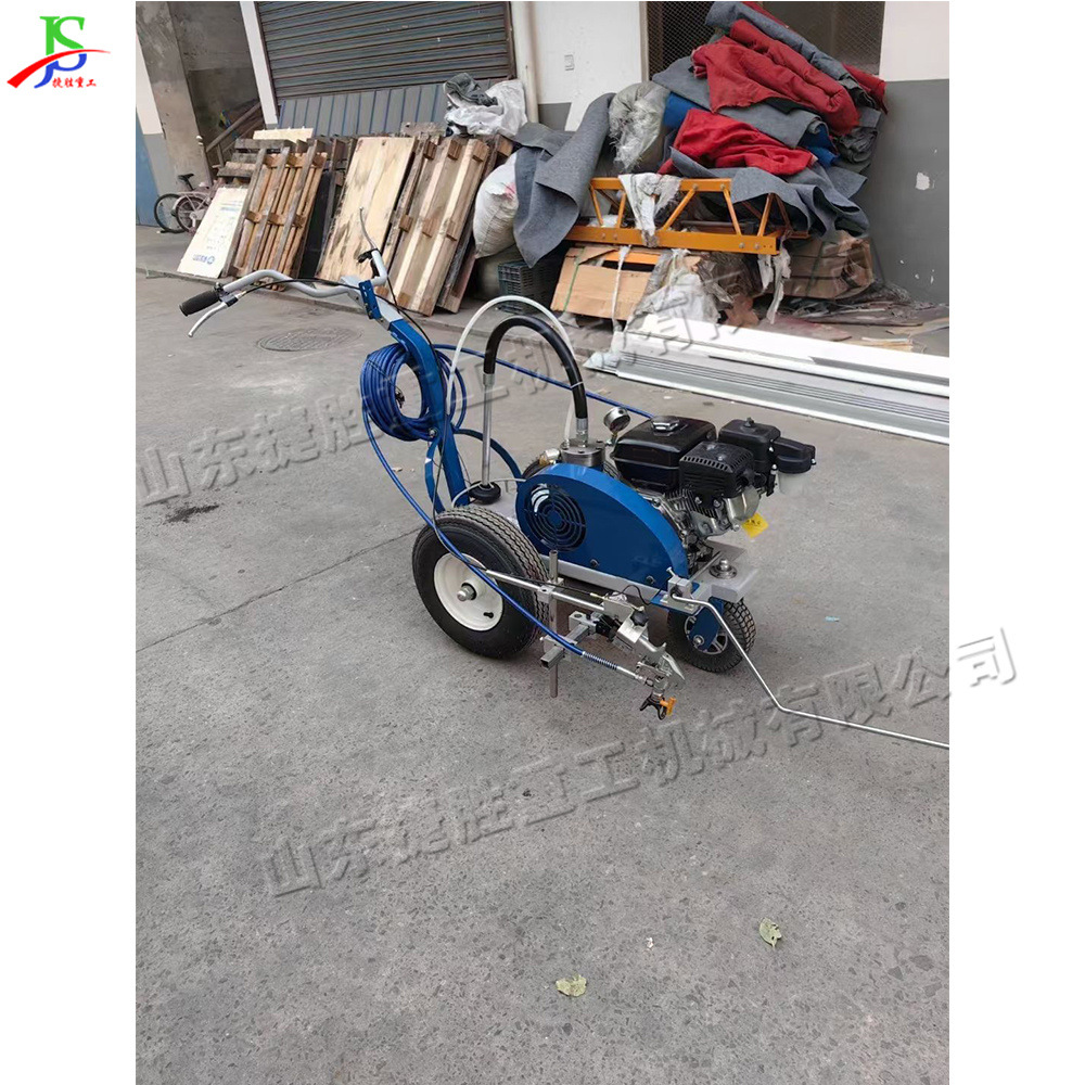 máquina de dibujo de pulverización en frío empujada a mano equipo de dibujo de estacionamiento de la comunidad pequeña máquina de dibujo de pavimento de una sola línea y dos líneas