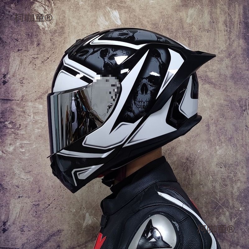 ORZ Motorcycle Helmet Full Face 3C Certified Summer Bluetooth Tail Wing