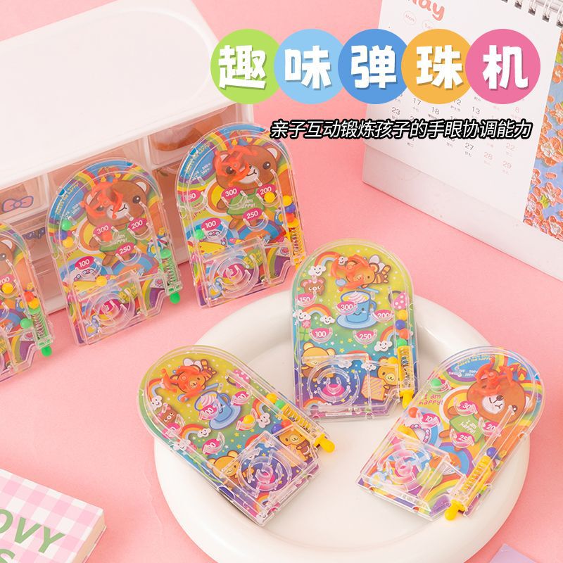 中型ピンボールスコアマシンクリエイティブ子供ピンボールボードゲーム漫画ハンドヘルドゲーム機おもちゃ迷路卸売|undefined