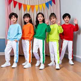 儿童啦啦队卫衣服装演出服糖果表演幼儿园服运动会中小学生套装