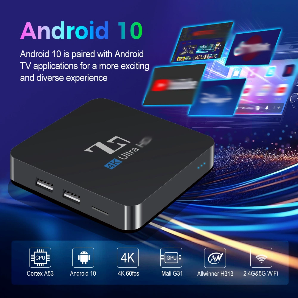 Z7 HD 4K сетевой TV Box 2+8, 5G двухдиапазонный Android видеоплеер для внешней торговли