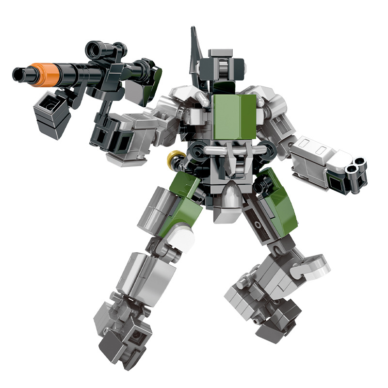 Super fábrica MOC bloque de construcción personalizado creación conjunta Q edición de juguetes mecha robot caja de partículas pequeñas bolsa