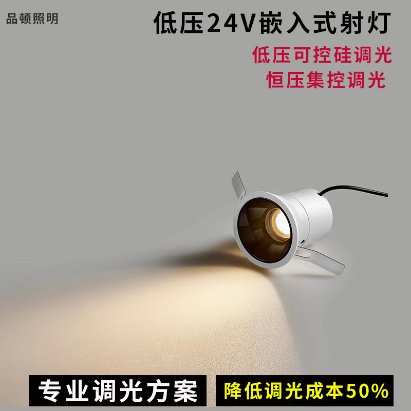 24V dimmable spot light smart low voltage no-host low voltage centralized embedded hill-shaped ceiling light infinite dimming
