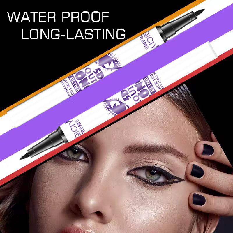 QICIY Eyeliner, wasserfest, mit einem Strich, schnelltrocknend, wischfest, langanhaltend, wischfest_voghion.com