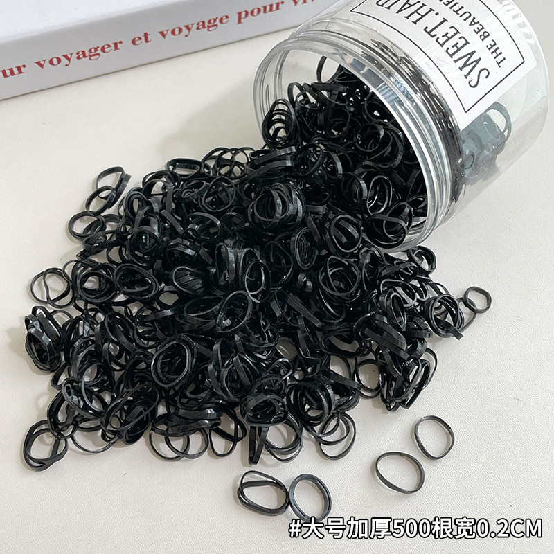 Pequeña banda de goma disponible negra para las mujeres, alta banda de goma elástico y durable, Banda del pelo, Banda del pelo para las muchachas