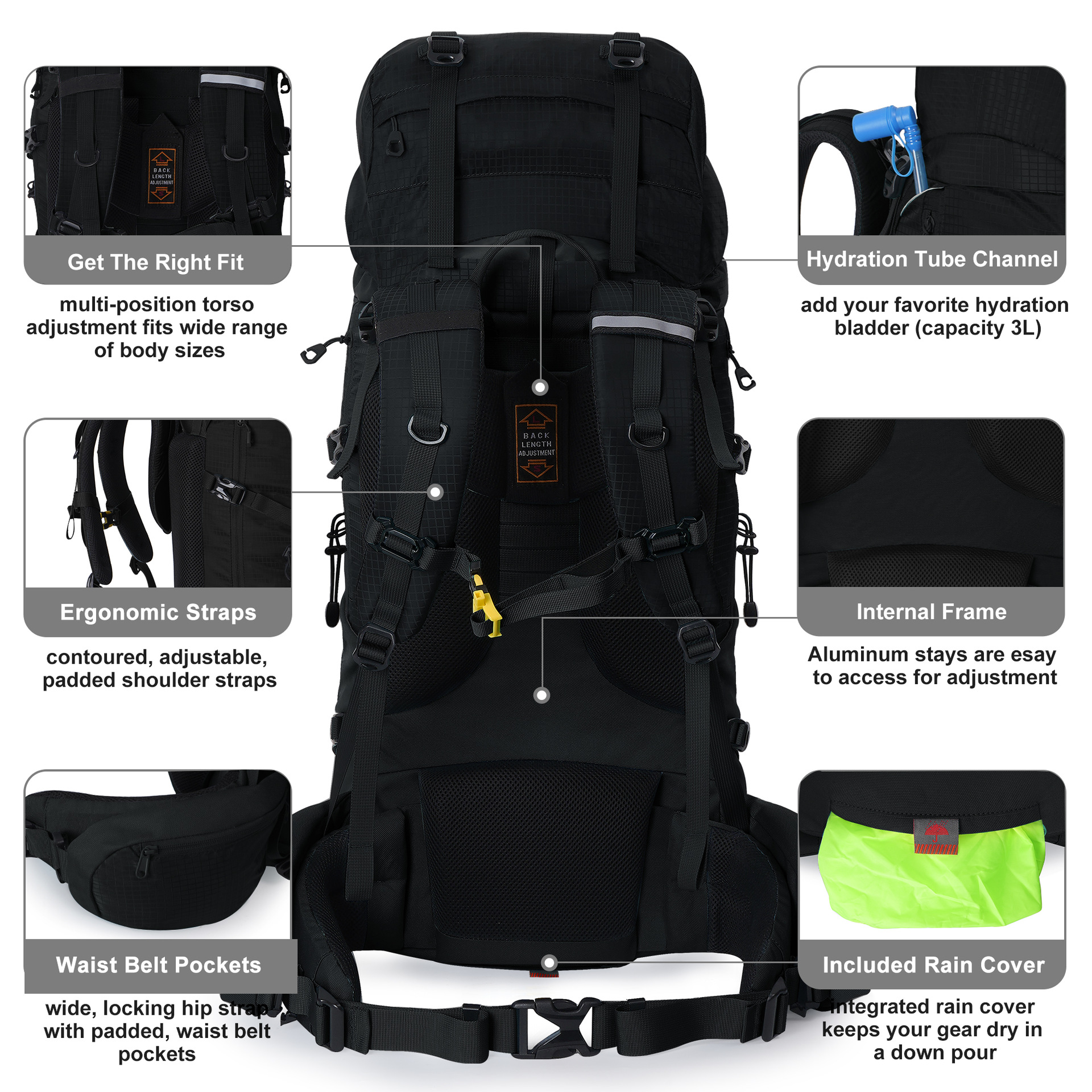 ActiveGo Cross-border New 80L Large Capacity Waterproof Hiking For Men And Women, Double Shoulder Casual Sports Trekking Outdoor_voghion.com