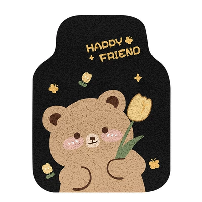Wear-Resistant Protective Mats for the Interior of the – Avtomobil döşəmə paspasları - flower-bear-5050cm-one-piece-of-back-wire-loop
