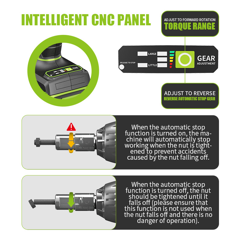 Llave de Impacto Eléctrica Inalámbrica LFINE, Llave Eléctrica de Litio, Llave de Impacto Recargable