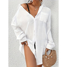 X 21285 Slub cotton lapel beach shirt ����޷���ɳ̲����