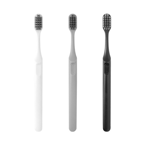 Adventures of Mavericks three-pack family set adult toothbrush soft-bristled square hole high-density silver ion antibacterial bristles