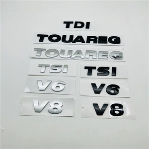 Volkswagen Touareg V6 V8 Tdi arxa emblemi, ingilis hərfi stikeri