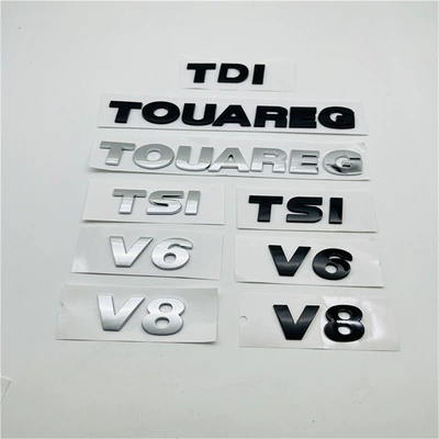 Volkswagen Touareg Car Logo Modification V6 Rear Emblem Touareg V8 Logo Displacement Tdi English Letter Sticker