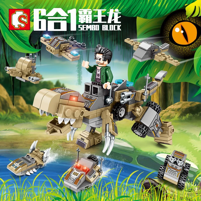 Конструктор Senbao (игрушка), интеллектуальный конструктор для мальчиков, динозавр, головоломка, подарок на день рождения