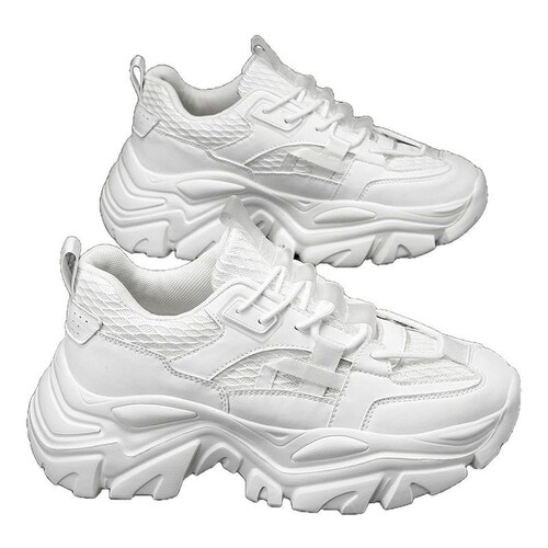 Men's shoes autumn mesh breathable fashion brand all-matching sneaker casual shoes men's platform sole height-increasing black dad fashionable shoes