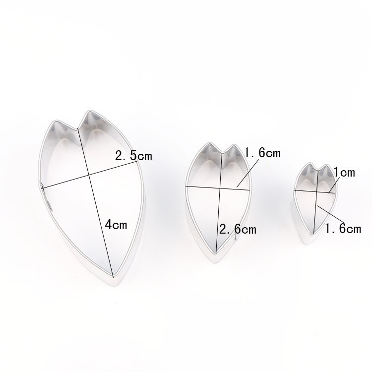 不锈钢樱花翻糖切模 糖花花瓣模套装 面食面点造型烘焙蛋糕模具