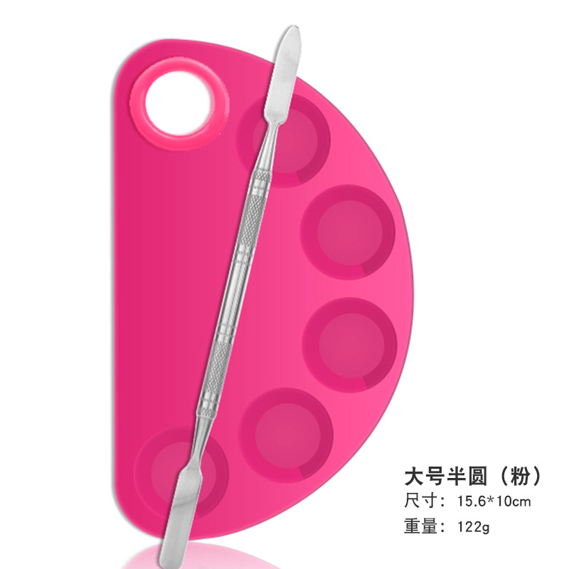 Mini maquillaje de Acero Inoxidable base de uñas de arte paleta al por mayor anillo de tamaño pequeño anillo de maquillaje paleta traje