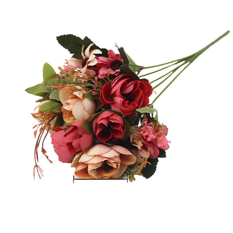 Flor de color de caramelo coreano flor de decoración para el hogar flor de mano flor de boda flor de seda flor artificial