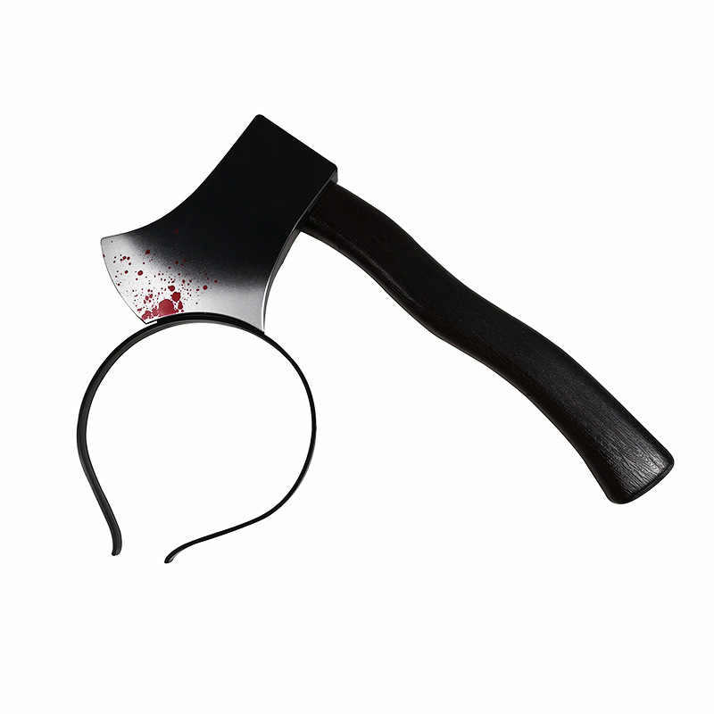 Halloween accesorios perforación cuchillo de colza de sangre anillo de cabello de terror fiesta decoración jeringa simulación de acabado de hacha anillo de hacha