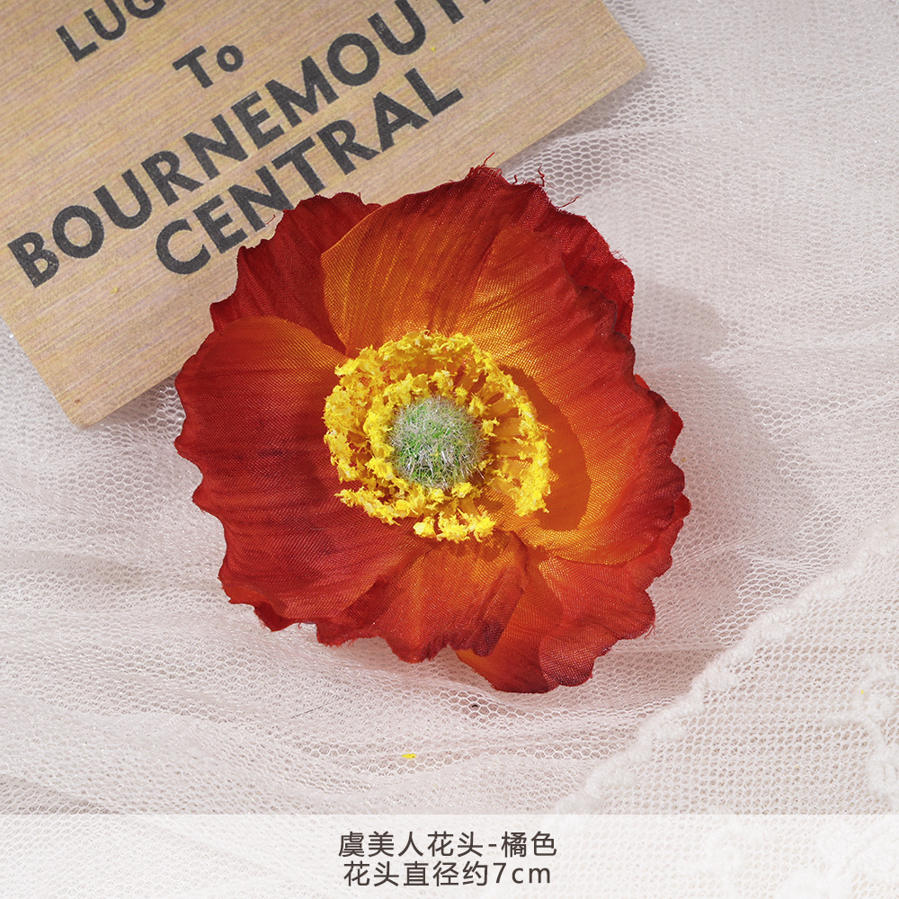 XC-양귀비 꽃 머리-오렌지