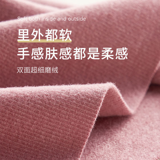 Women's Velvet Thermal Underwear suit Traceless fleece-lined Self-heating Autumn Clothes and Pants Antibacterial Base Warm Upper and Lower Clothes