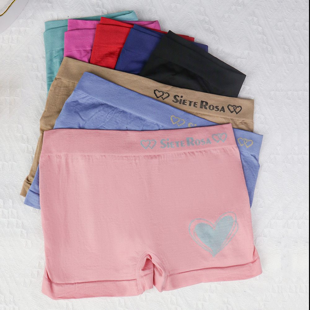 Calzones bóxer transpirables de poliéster sin costuras para mujer, cómodos, de seguridad, anti-exposición, para verano.