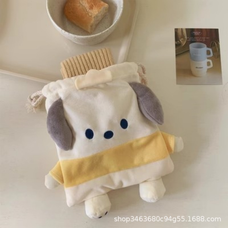 Lindo bolso de La Moneda crossbody de la felpa Pequeño bolsillo con cordón PA bolsa de almacenamiento con cordón Portátil Bolsa de artículos diversos de alto aspecto puede contener tarjetas