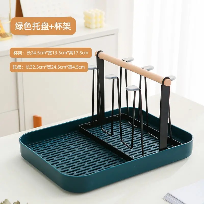 Portavasos invertido con drenaje, estilo japonés, soporte de hierro para cocina al por mayor