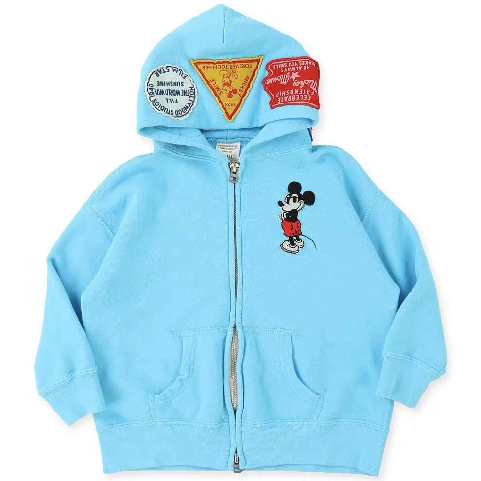 Демисезонная хлопковая утеплённая куртка на молнии, усиленная плотность, с маленькими медвежатами