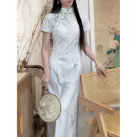 Новый китайский стиль улучшенный cheongsam 2025 весна и лето новый высококачественный Jiangnan Guофэн ретро молодая девушка платье