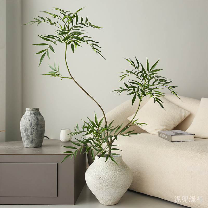仿真绿植十大功劳北欧轻奢创意家居落地摆件轻奢现代室内装饰假树|undefined
