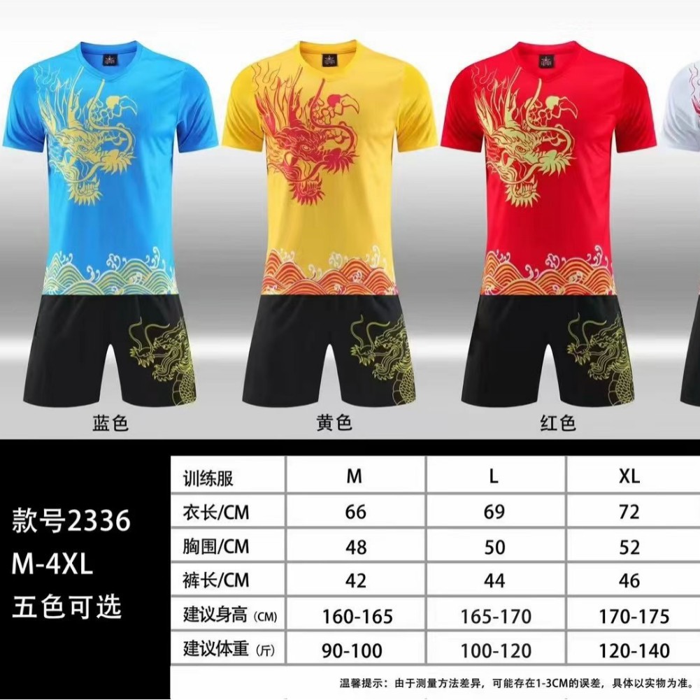Nuevo juego de ropa de barco dragón de color sólido con patrón de dragón se puede imprimir logotipo de secado rápido