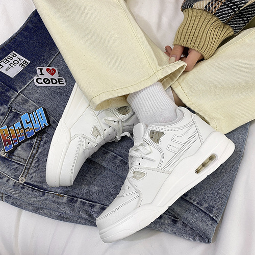 Harajuku bf Hong Kong style air cushion casual shoes men's sneakers ins thick-soled dad shoes ulzzang versatile retro sports shoes