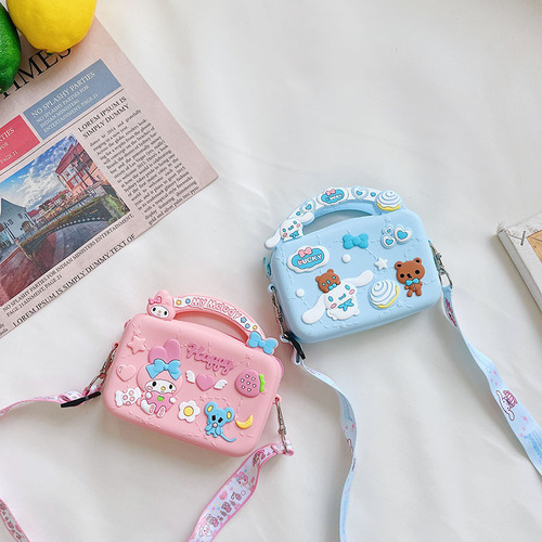 Wholesale Stellar Children's Handbag Stitch Cartoon Silicone Bag Melody Crossbody Small Bag Trendy Accessories