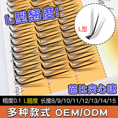 L-shaped Fox-Series Segmented Natural-Style Fairy Single-cluster Barbie Eyelashes with Comic-Book-Style Eyelashes