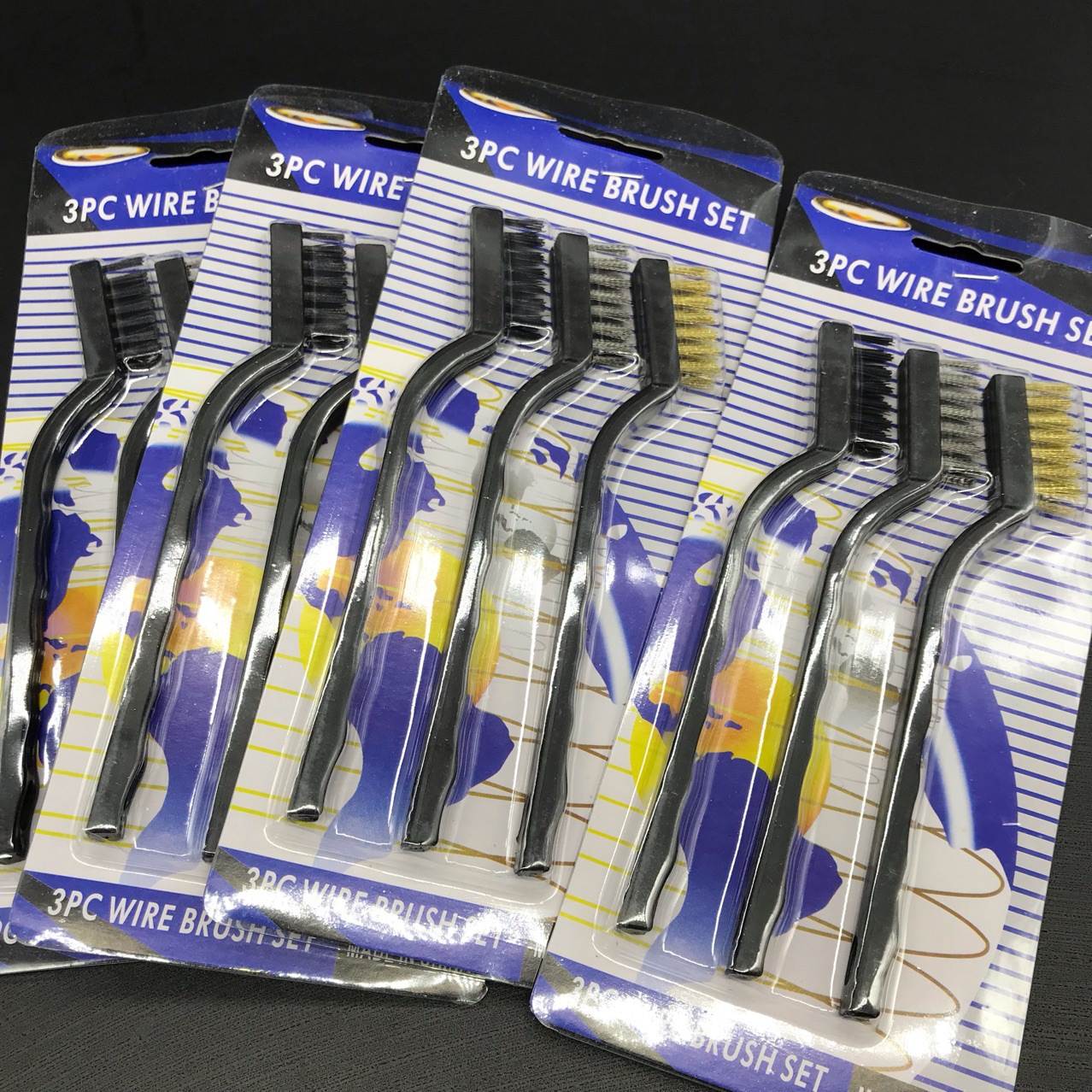 Juego de cepillos, cepillo de alambre, cepillo de limpieza endurecido, cepillo industrial para metales, herramientas de limpieza, suministros de protección laboral al por mayor