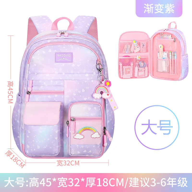 Bolsa escolar de impresión transfronteriza de dibujos animados refrigerador de gran capacidad para niñas niñas niños bolsas personalizadas