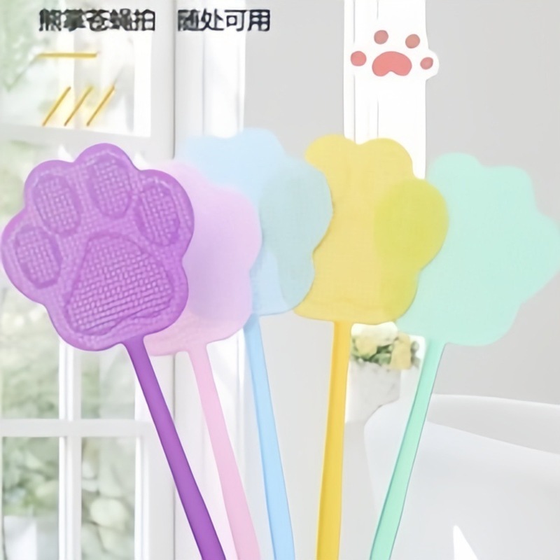 Cat's Claw Fly Spatter Wholesale Long Handle Manual Fly Spatter Not Bad Mosquitoes Household Plastic Fly Spatter Wholesale
