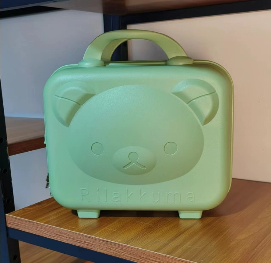 14 pulgadas maleta de oso acompañante caja de regalo portátil caja de embarque para niños almacenamiento caja de maquillaje fábrica en stock al por mayor