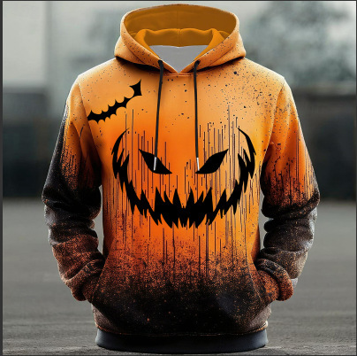 Halloween Men's Patterned Hoodie Pumpkin Print Classic Casual 3D Pullover Festive Fashion Hoodie Halloween Men's Patterned Hoodie Pumpkin Print Classic Casual 3D Pullover Festive Fashion Hoodie